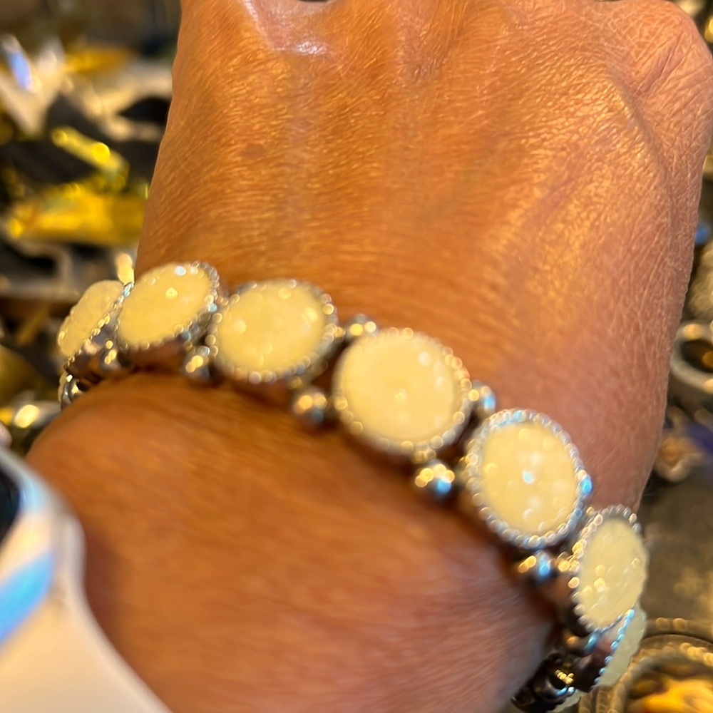 Faux Druzy Quartz Bracelet